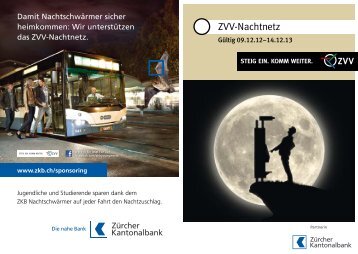 Nachtnetz-Fahrplan ab 09. Dezember 2012 - ZVV