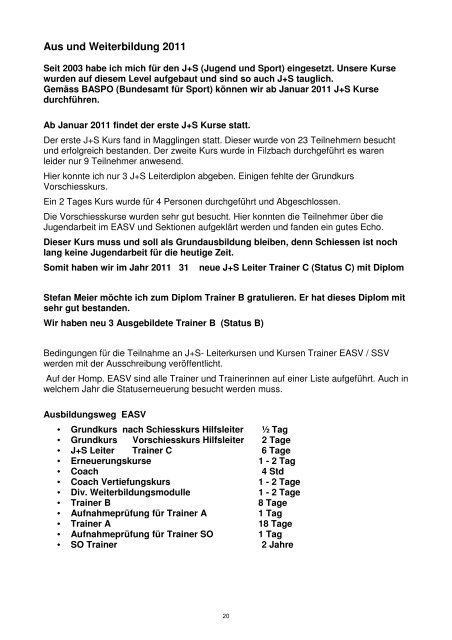 Anträge der RPK zur Jahresrechnung 2011 - EASV