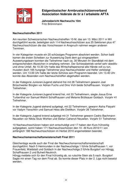 Anträge der RPK zur Jahresrechnung 2011 - EASV