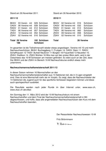 Anträge der RPK zur Jahresrechnung 2011 - EASV