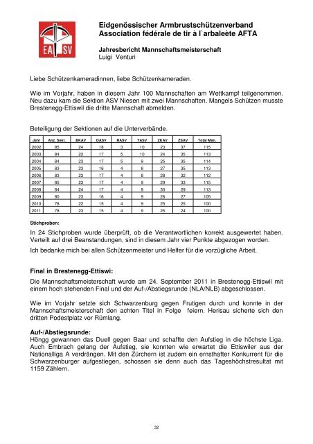 Anträge der RPK zur Jahresrechnung 2011 - EASV