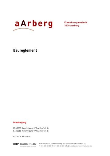 Baureglement - Aarberg