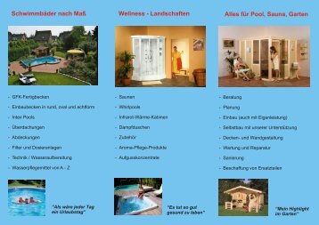 für Pool, Sauna, Garten Wellness - Thomas Beklas - Schwimmbäder ...