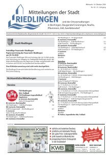Amtliches Mitteilungsblatt Riedlingen 14.10.2020