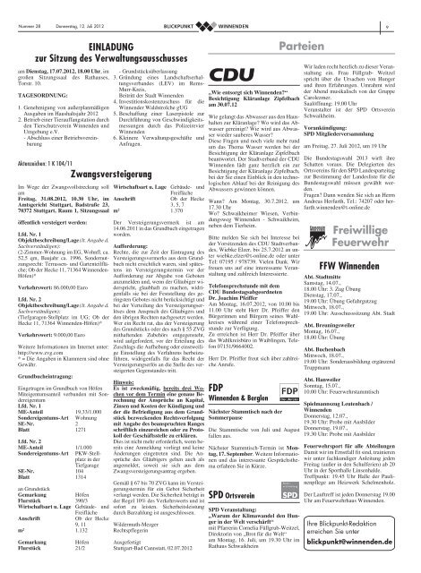 Blickpunkt Ausgabe 28 2012.pdf - Stadt Winnenden