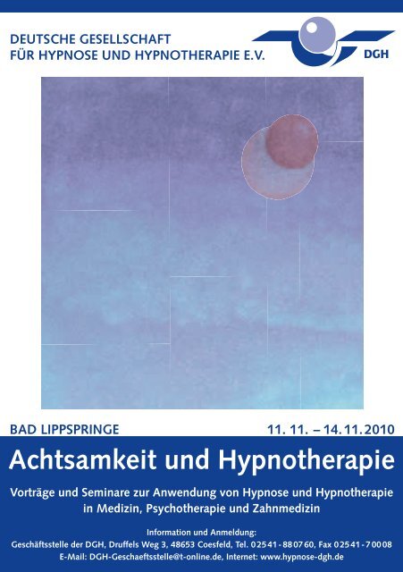 Achtsamkeit und Hypnotherapie - Dr. Michael Bohne