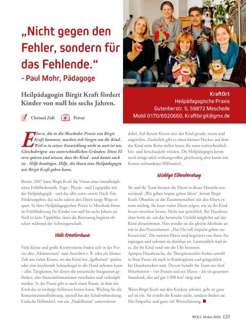 WOLL Magazin Arnsberg, Sundern, Ense // Herbst 2020