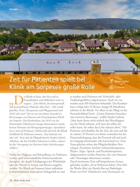 WOLL Magazin Arnsberg, Sundern, Ense // Herbst 2020