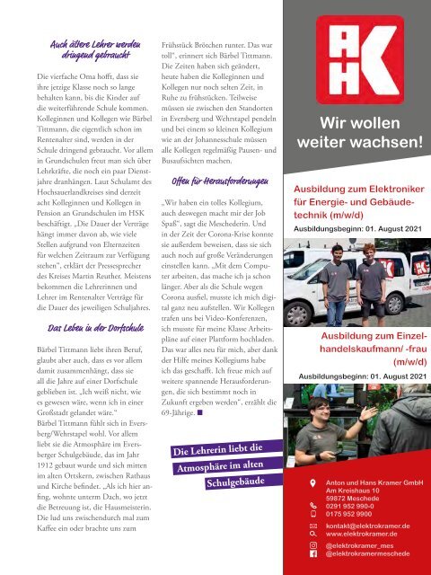 WOLL Magazin Meschede, Bestwig, Olsberg // Herbst 2020