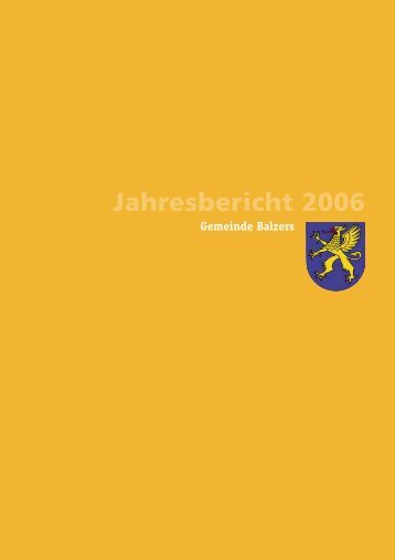 Jahresbericht 2006 - Gemeinde Balzers