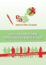 100 CONTRIBUTIONS POUR SAUVER ENVIE D'AGIR - Ville de Metz