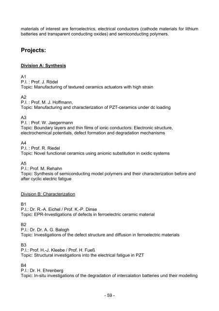 Electronic Material Properties - und Geowissenschaften ...