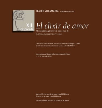 El elixir de amor - La Arcadia Jerez