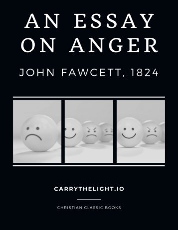 An Essay on Anger by John Fawcett