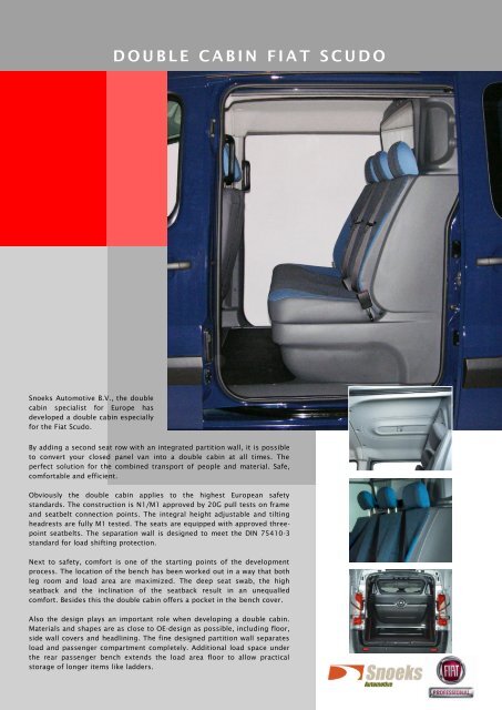 Double Cabin Fiat Scudo Doublecabin By Snoeks Automotive