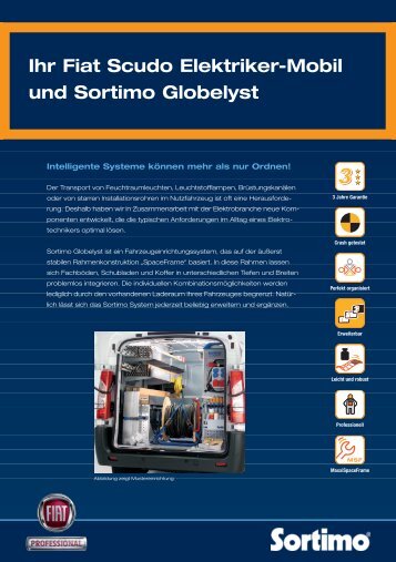 Ihr Fiat Scudo Elektriker-Mobil und Sortimo Globelyst
