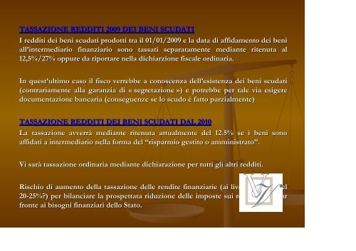 scudo fiscale 2009 - Avocat Italien