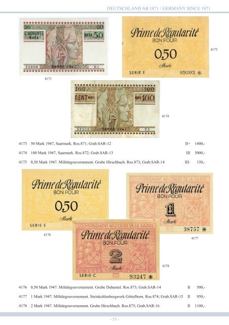 92. Auktion - Banknoten & Notgeld - Emporium Hamburg