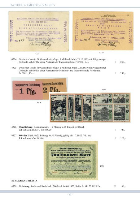 92. Auktion - Banknoten & Notgeld - Emporium Hamburg
