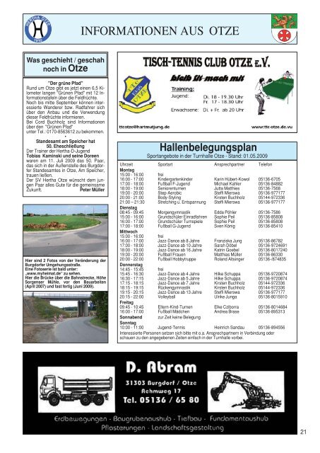 HK 121 Seite 01 Limmer (Page 1) - SV Hertha Otze