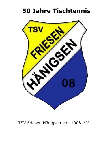 50 Jahre Tischtennis - TSV Friesen Hänigsen