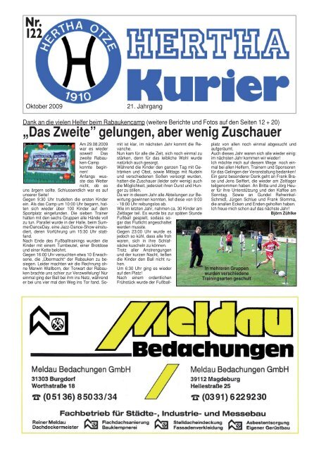 HK 121 Seite 01 Limmer (Page 1) - SV Hertha Otze