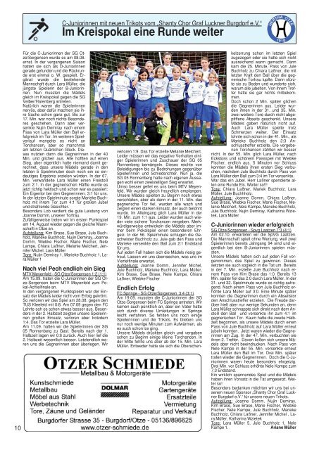 HK 121 Seite 01 Limmer (Page 1) - SV Hertha Otze