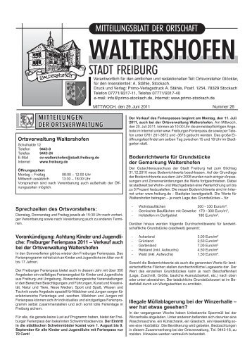 WALTERSHOFEN - Stadt Freiburg im Breisgau