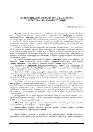 Lacramioara MANEA Contributii la bibliografia ... - revista Peuce