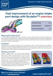 Fast improvement of an engine intake port design with Sculptor ...