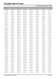 Word List - Scrabble Word Finder