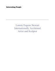 Lonnie Eugene Stewart Internationally Acclaimed Artist and Sculptor