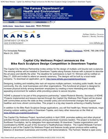 KDHE News Release - Capital City Wellness Project ... - KSPACe