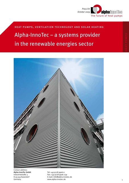 Alpha-InnoTec – a systems provider in the renewable energies sector