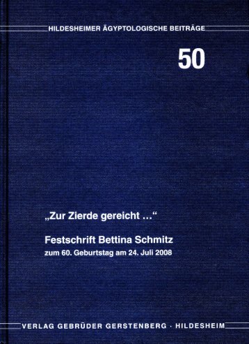 hildesheimer ägyptologische beiträge 50 - Giza Archives Project