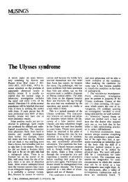 The Ulysses syndrome