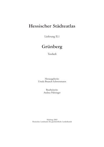 Hessischer Städteatlas Grünberg - Landesgeschichtliches ...