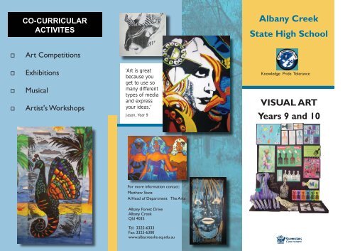 Year 9 & 10 - Visual Arts - Albany Creek State High School