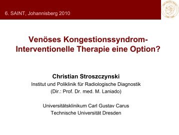 Venöses Kongestionssyndrom – Interventionelle Therapie ... - Saint