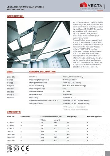 VECTA Expo modular lighting ceiling system