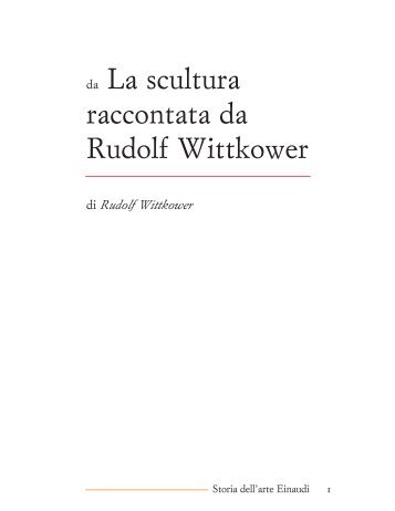 da La scultura raccontata da Rudolf Wittkower - artleo.it