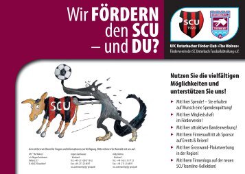 Ziele: Was wollen wir mit dem Förderverein erreichen? - SC Unterbach