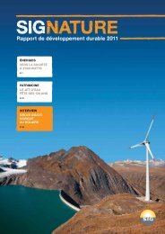 Rapport de développement durable 2011 - SIG