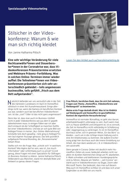 eMagazin kanzleimarketing.de 2/2020: Spezial Videomarketing