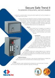 Secure Safe Trend II Brochure - SecureLine - Just Safes Australia