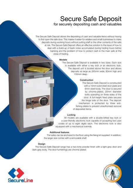 Secure Safe Deposit Brochure Chubb Safes Just Safes Australia