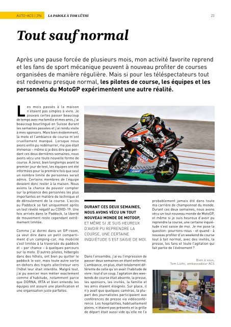 Magazine de l’Automobile Club de Suisse 5/2020