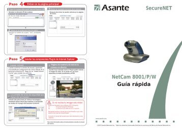 SecureNET NetCam 8001/P/W Guía rápida - Asante