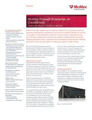 McAfee Firewall Enterprise on CloudShield