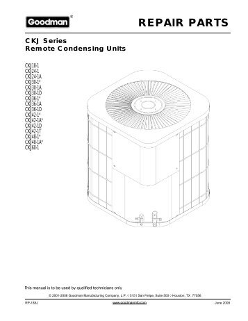 REPAIR PARTS - Goodman Manufacturing